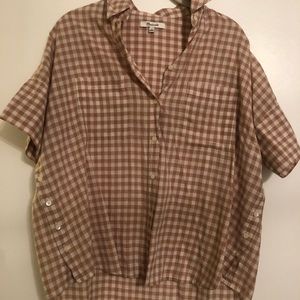 Madewell Button Down Checkered Shirt